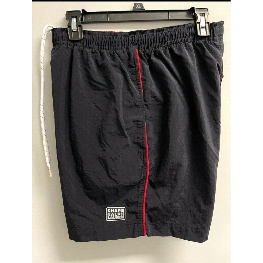 VTG Chaps Ralph Lauren Men's M Boardshorts Swim Trunks Navy w/Logo Lightweight‎